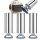 Verchromter Stahl 120mm h&ouml;henverstellbar 4er Set konischer Standfu&szlig;