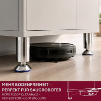 Verchromter Stahl 150mm h&ouml;henverstellbar 4er Set konischer Standfu&szlig;