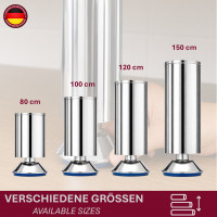 Verchromter Stahl 150mm h&ouml;henverstellbar 4er Set konischer Standfu&szlig;