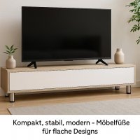 4er Set M&ouml;belfu&szlig; Edel in 4 ver. Gr&ouml;&szlig;en 8/10/12/15 cm