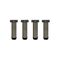 4er Set M&ouml;belfu&szlig; Edel in 4 ver. Gr&ouml;&szlig;en 8/10/12/15 cm