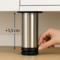 4er Set M&ouml;belfu&szlig; Edel in 4 ver. Gr&ouml;&szlig;en 8/10/12/15 cm