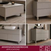 4er Set M&ouml;belfu&szlig; Edel in 4 ver. Gr&ouml;&szlig;en 8/10/12/15