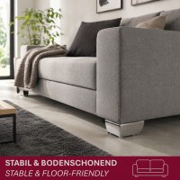 4er Set M&ouml;belfu&szlig; Design in Chrom 11 cm