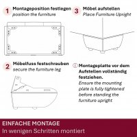 4er Set M&ouml;belfu&szlig; Design in Chrom 11 cm