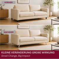 4er Set M&ouml;belfu&szlig; Modern Chrom 10 cm