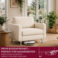 4er Set M&ouml;belfu&szlig; Modern Chrom 10 cm