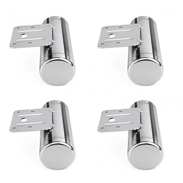4er Set M&ouml;belfu&szlig; in Chrom 12 cm
