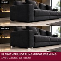4er Set M&ouml;belfu&szlig; in Chrom 12 cm