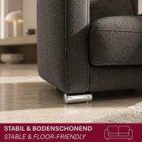 4er Set M&ouml;belfu&szlig; in Chrom 12 cm